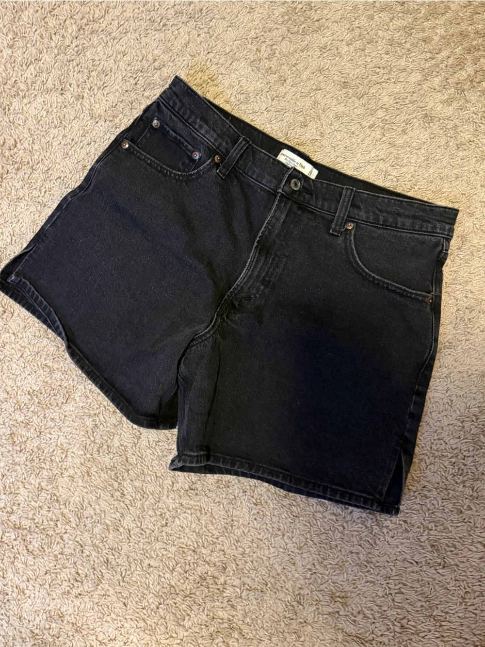 Abercrombie & Fitch Black Denim Cutoff Shorts